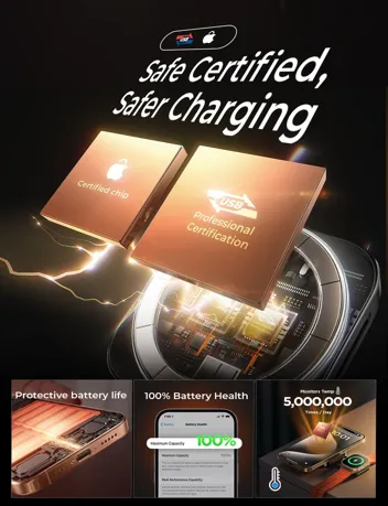 Lisen 2-in-1 15W MagSafe Charging Station Stand