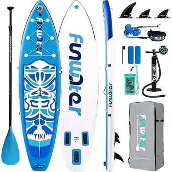 11'x 33" Inflatable Ultra-Light Stand Up Paddle Board Bundle (Classic Blue)