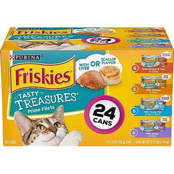 Friskies 5.5oz Gravy Wet Cat Food Variety Pack (24-Cans)