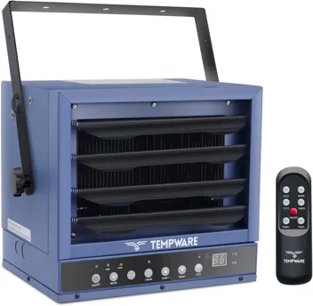 Tempware 240V 7500W Digital Fan-Forced Ceiling Mount Electric Garage Heater (240V Hardwired)