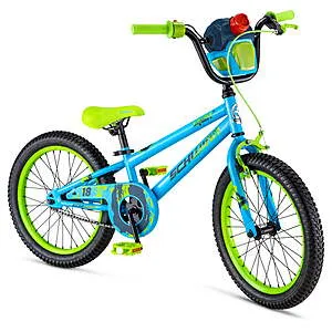 Schwinn Squirt Sidewalk Kids Bike w/ Built-in Water Cannon & 18" Wheels (Blue and Green)