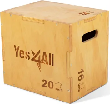 3 in 1 Wooden Plyo Box (Holds Up to 450lbs)