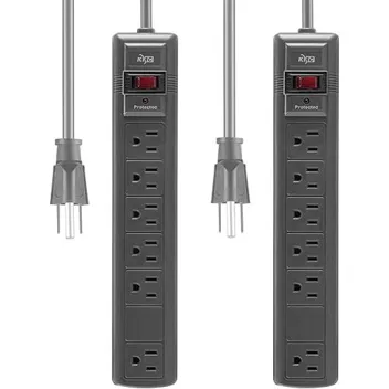 6-Outlet 1200J Surge Protector Power Strip