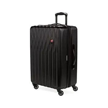 24" Medium Hardside Expandable Spinner Luggage (Black)