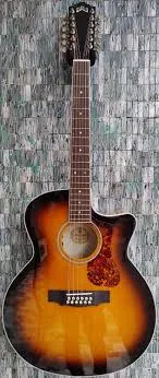 F-2512CE Deluxe 12-String Cutaway Jumbo Acoustic-Electric Guitar Antique Burst