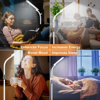 Sunlamlux 10000-Lux Lumen Gooseneck Light Therapy Lamp