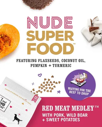 23-Lbs and love and you Nude Superfood Dry Dog Food (Red Meat Medley)