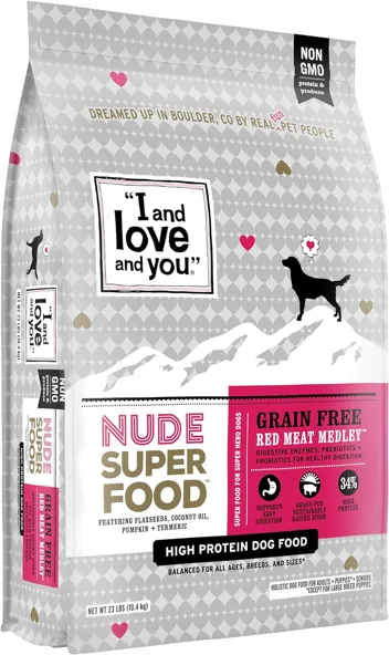 23-Lbs and love and you Nude Superfood Dry Dog Food (Red Meat Medley)