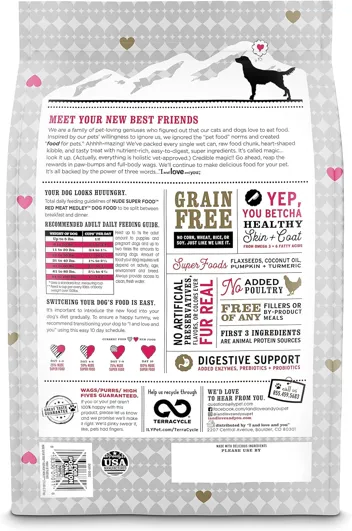 23-Lbs and love and you Nude Superfood Dry Dog Food (Red Meat Medley)