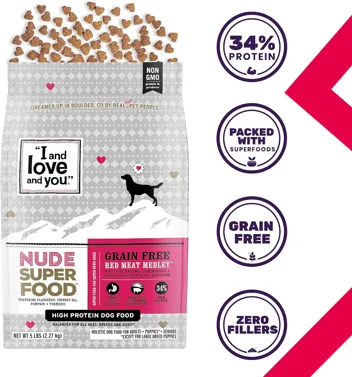 23-Lbs and love and you Nude Superfood Dry Dog Food (Red Meat Medley)