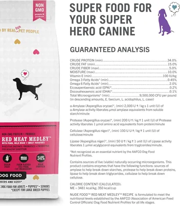 23-Lbs and love and you Nude Superfood Dry Dog Food (Red Meat Medley)