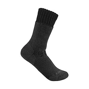 Carhartt Heavyweight Wool Blend Boot Sock (Black, Size Medium)