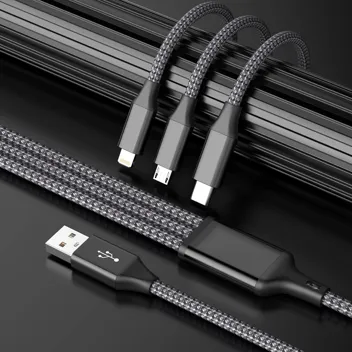 Idison 3-in-1 4ft USB-A to USB-C