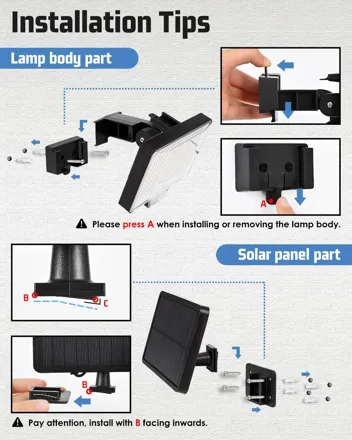 Auderwin 2600LM 294-LED Motion Sensor Solar Security Lights