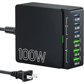 Gakezi 100W 6-USB Port GaN Charging Station