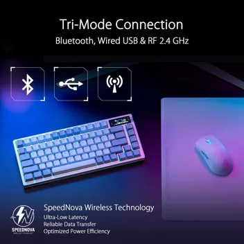 ROG Azoth 75% Wireless DIY Custom Gaming Keyboard, Red Switch