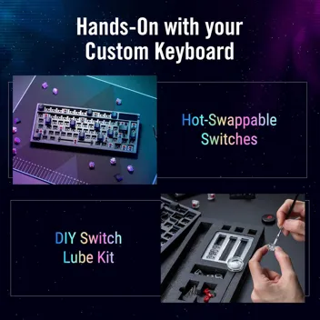 ROG Azoth 75% Wireless DIY Custom Gaming Keyboard, Red Switch