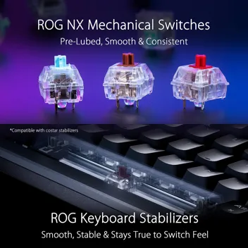 ROG Azoth 75% Wireless DIY Custom Gaming Keyboard, Red Switch