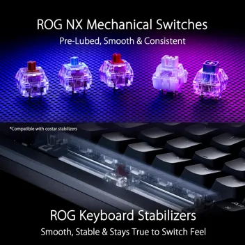 ROG Azoth 75% Wireless DIY Custom Gaming Keyboard, Red Switch