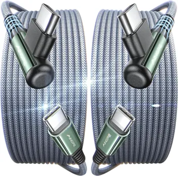 Ainope 60W 6.6ft Right-Angle USB-C to USB-C Cable