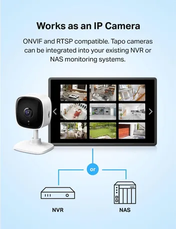 Tapo 1080P Indoor Security Camera for Baby Monitor