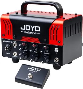 JOYO Jackman II BanTamp XL Series Mini Amp Head 20 Watt Preamp 2 Channel Hybrid Tube Guitar Amplifier with Bluetooth (Red)