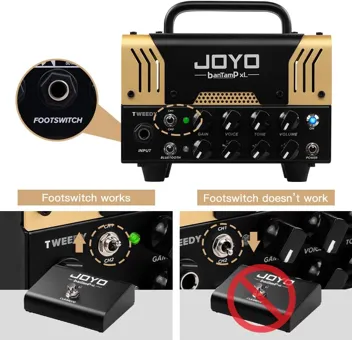 JOYO Jackman II BanTamp XL Series Mini Amp Head 20 Watt Preamp 2 Channel Hybrid Tube Guitar Amplifier with Bluetooth (Red)