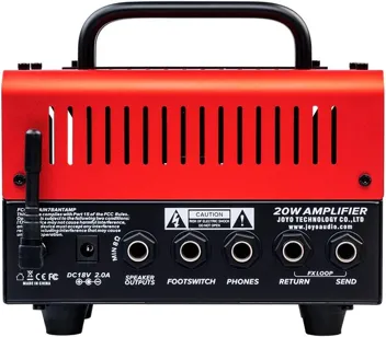 JOYO Jackman II BanTamp XL Series Mini Amp Head 20 Watt Preamp 2 Channel Hybrid Tube Guitar Amplifier with Bluetooth (Red)