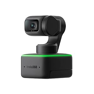 Insta360 Link - PTZ 4K Webcam with 1/2" Sensor, AI Tracking, Gesture Control, HDR, Noise-Canceling Microphones, Specialized Modes, Webcam for Laptop, Video Camera for Vid