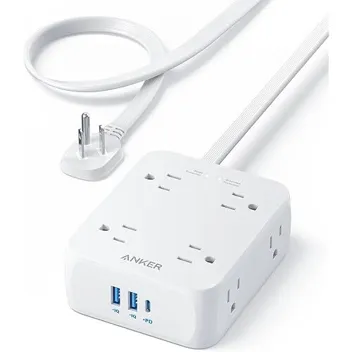341 8-Outlet 2000J 5' USB Power Strip