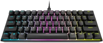 K70 Pro Mini Wireless RGB 60% Mechanical Gaming Keyboard w/ PBT Double-Shot Keycaps (Red Switches, White)