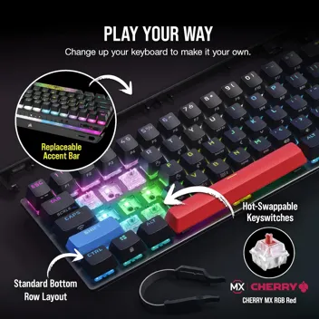 K70 Pro Mini Wireless RGB 60% Mechanical Gaming Keyboard w/ PBT Double-Shot Keycaps (Red Switches, White)