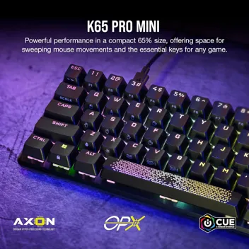 K70 Pro Mini Wireless RGB 60% Mechanical Gaming Keyboard w/ PBT Double-Shot Keycaps (Red Switches, White)