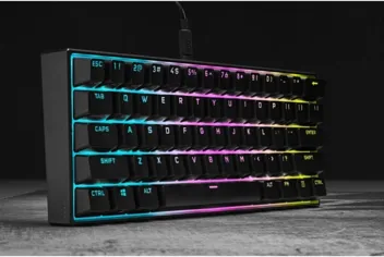 K70 Pro Mini Wireless RGB 60% Mechanical Gaming Keyboard w/ PBT Double-Shot Keycaps (Red Switches, White)