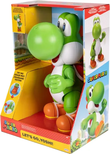 12" Super Mario Let's Go, Yoshi! Interactive Figure w/ Sounds & Music