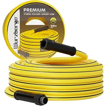 Wurzberge 25ft 5/5" Diameter Flexible Hybrid Rubber Garden Hose