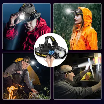 100000-Lumen Motion Sensor 3-Mode USB-Rechargeable LED Headlamp