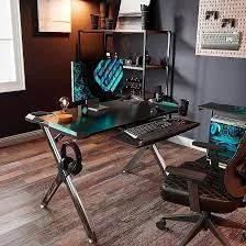 43" GTRacing Electric Adjustable Sit/Stand RGB Gaming Desk w/ Mouse Pad