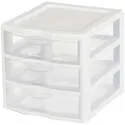 Sterilite Small 3 Drawer Desktop Unit Plastic