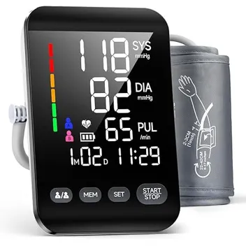 Digital Blood Pressure Monitor with Backlit LED Display