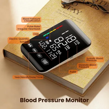 Digital Blood Pressure Monitor with Backlit LED Display