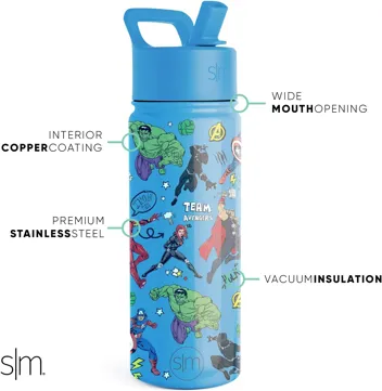 Wish Kids Water Bottle with Straw Lid for 14oz