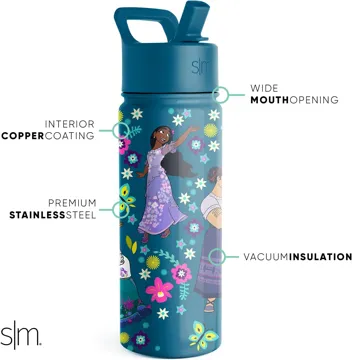 Wish Kids Water Bottle with Straw Lid for 14oz