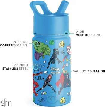 Wish Kids Water Bottle with Straw Lid for 14oz