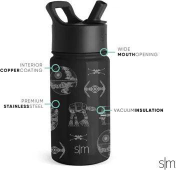 Wish Kids Water Bottle with Straw Lid for 14oz