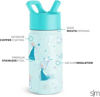 Wish Kids Water Bottle with Straw Lid for 14oz