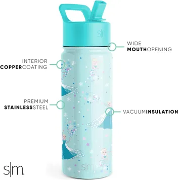 Wish Kids Water Bottle with Straw Lid for 14oz