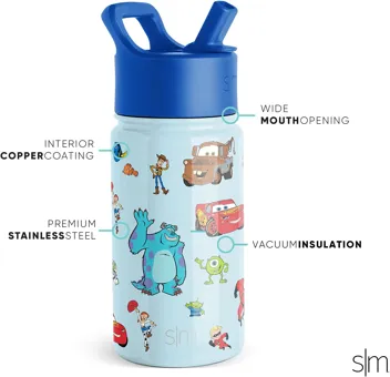 Wish Kids Water Bottle with Straw Lid for 14oz