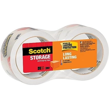 Long Lasting Storage Packaging Tape (1.88" x 54.6 yd, 2-Rolls)