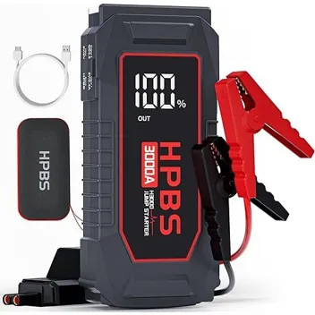 Hpbs 3000A 12V Portable Car Battery Jump Starter